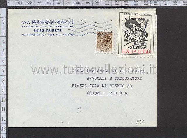 Collezionismo di storia postale buste viaggiate affrancatura tariffe postali degli anni 1970-79